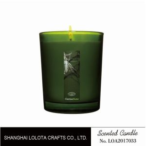 Buy cheap Scented green 220g soy wax candle in the colorful bottle with customized box from wholesalers