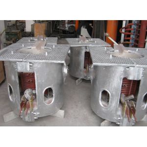 200KW Reducer Tilting Induction Melting Furnace For Copper Iron Aluminum Melting