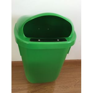 50L plastic dustbin garbage waste bins trash can for the street types of waste