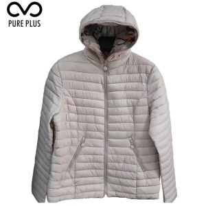 Buy cheap Double Faced Ladies Light Padded Jacket 100% Polyester With Fixed Hoody from wholesalers