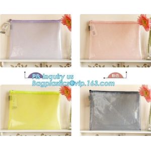 Buy cheap k document file bag, Document File Folder /Document Bag, Mesh pattern plastic zip bag with handle file bag, slider from wholesalers