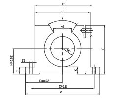 Linear bearings SWD-L...B - Shaft Supporting Housing SWD24L