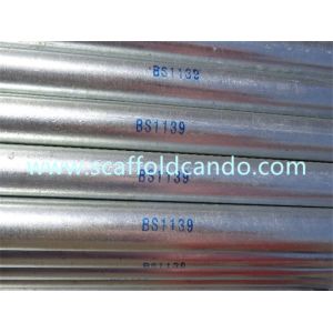 Buy cheap Hot dip galvanized Q235 Q345B scaffolding steel pipe,GI tube with 1M, 2M,3M,4M,5M,6M length BS1139 EN10219 from wholesalers