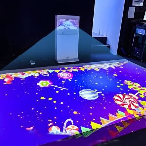 Mobile Interactive Ground/Floor Projector System All-In-One Games Fun