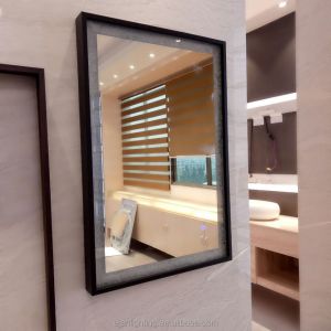 Buy cheap Hotel Decoration Full Length Vanity Mirror With Black Frame Around Light from wholesalers