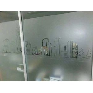 Buy cheap Customizable 120gsm Liner 100mic Thickness Frosted Sticker for Glass from wholesalers