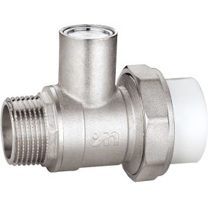 Buy cheap 1107 Nickel Plated Magnetic Lockable Ball Valve Male Threaded End 3/4", 1", 1-1/4" x Flexible PP-R pipe End 25, 32, 40 product