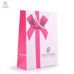 Custom Cute Design Ivory Board Paper Bag