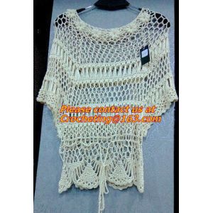 Buy cheap Crochet Sweaters, Women Fashion All-match Contrast Color Knitted Tricot Summer O-Neck Pullover Blouse Tops from wholesalers