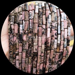 Natural Unakite Malachite Rectangle Square Shape Gemstone Bead Strands for DIY