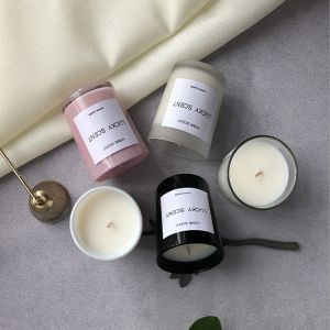 Customized Fragrance Unique Jar Candles Glass Candle Jars 6 * 6.5cm Candle Size