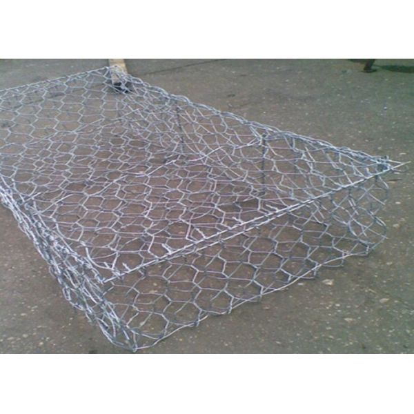 Quality Opening 80x100mm Size 2x1x1m Woven Galvanized Gabion Mesh for sale