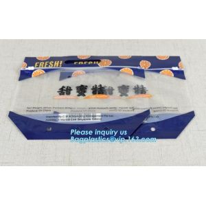 slider k fruit bag with air holes for grape packaging bag, Stand up slider
