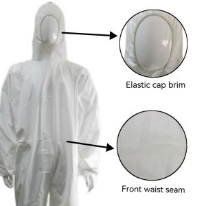 Buy cheap Disposable White Microporous 56GSM Tyvek 500 PPE Suit Safety Coveralls for Chile Market from wholesalers