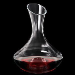 Buy cheap Finely Polished Glass Wine Decanter With Finger Hole Finger Hold Punt from wholesalers