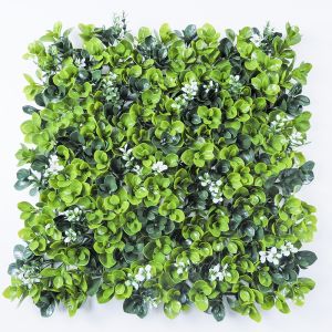 PE Plastic Artificial Plant Synthetic Wall Ornaments 50*50Cm Grass Hedge
