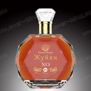 Buy cheap High End Diamond Shape Glass Brandy Bottle Embossed from wholesalers