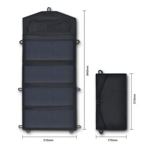 28W 6V/4.66A Travel Waterproof Charge Low Power Solar Panel Outdoor Foldable