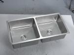 Buy cheap Handmade Double Basin Undermount Stainless Steel Kitchen Sink Cabinet from wholesalers