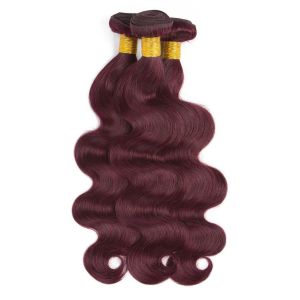 Buy cheap 99j Color Burgundy Ombre Hair Weave Extension Body Wave Virgin Hair Bundle No Smell from wholesalers