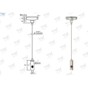 Buy cheap Satin Color Lighting Wire Suspension Systems For Hanging Panel Lights from wholesalers