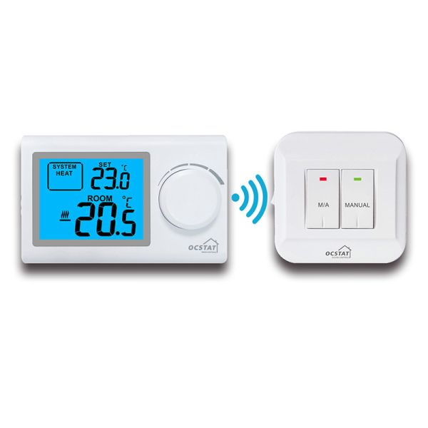 LCD Screen Heating Floor Electronic Wireless Wall Thermostat , RF Room