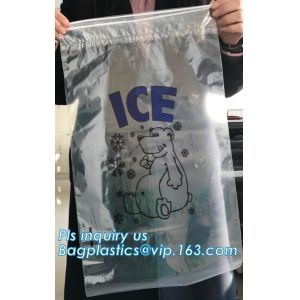 Buy cheap China Suppliers LDPE Very Strong Plastic Ice Bag With Drawstring, leakproof ice cooler bag, heavy duty plastic ice bag w from wholesalers