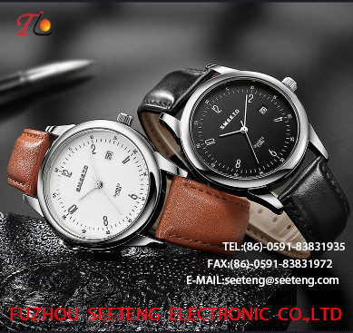 Buy cheap wholesale Pu watch Round dial alloy case quartz watch fashion watch concise style black/brown pu strap from wholesalers