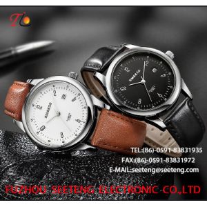 Buy cheap wholesale Pu watch Round dial alloy case quartz watch fashion watch concise style black/brown pu strap from wholesalers