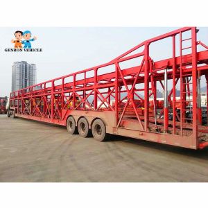 Buy cheap Anti Rust Double Deck Flatbed 24M Skeletal 10 Car Hauler product