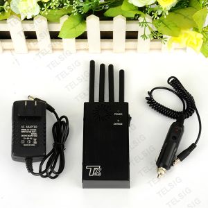 4 Antennas Portable Cell Phone Signal Jammer Durable ABS Plastic + Aluminum