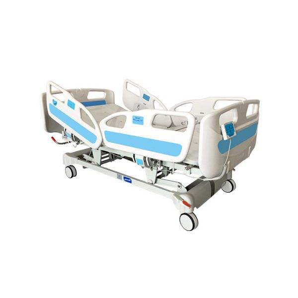 Embedded Railing control Hospital ICU Bed Five Function With Handset Controller