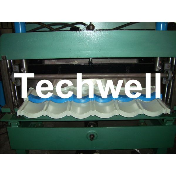Double Press Step Tile Roll Forming Machine With PANASONIC PLC , Touch Screen ,
