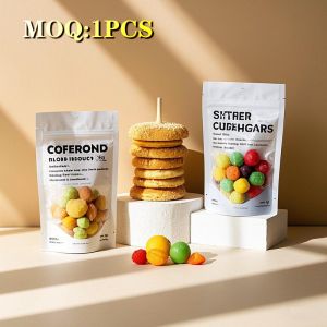 Buy cheap Manufacturer Custom Printed Reusable Colorful Plastic Packaging Fruit Snack Candy Glossy Stand Up Mylar Bags With Zipper from wholesalers