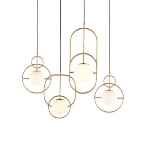 Buy cheap Modern Round Glass Ball Chandelier for Living Room Bedroom Cafe Lilac Loop Chandelier(WH-MI-331) from wholesalers