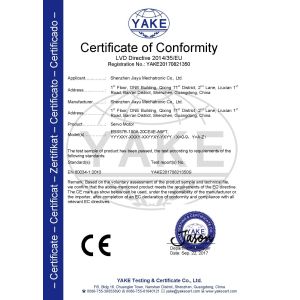 Shenzhen Jiayu Mechatronic Co., Ltd. Certifications