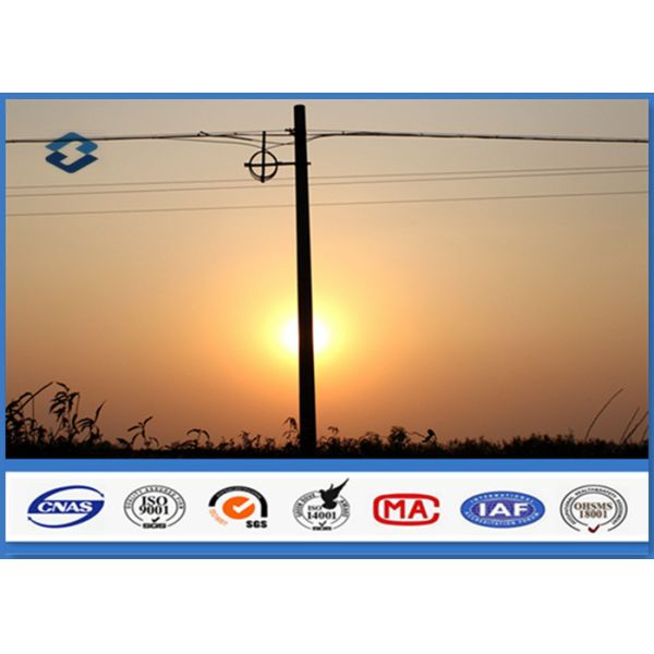 Buy cheap 69KV Anticorrosive Steel Utility Pole 6M - 12M Height galvanized metal posts from wholesalers