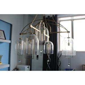 5 Inches Canopy Size Ceiling Mount Customized Brass Crystal Light Fulcrum Round