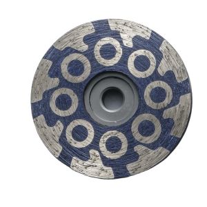 Granite Diamond Powder Resin Filled Cup Wheel Round T Shape Segment Wheel 100mm