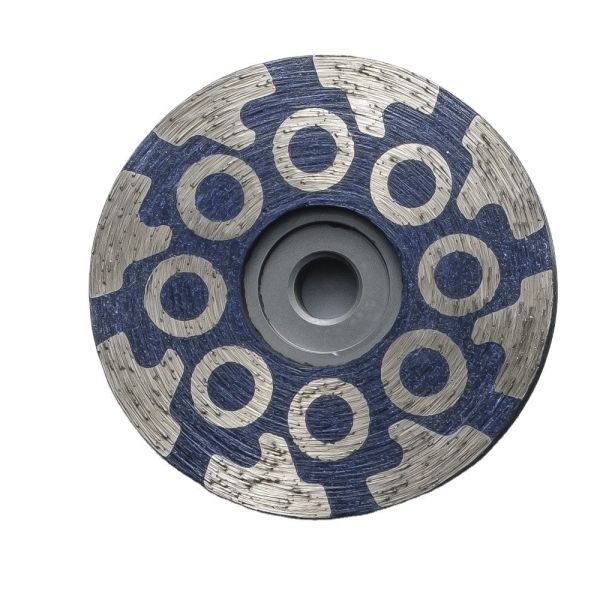 Granite Diamond Powder Resin Filled Cup Wheel Round T Shape Segment Wheel 100mm