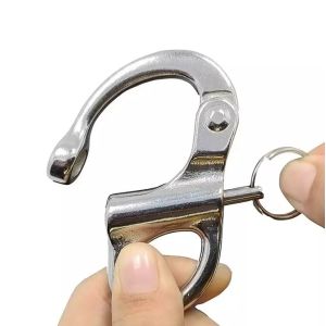 SS Heavy Duty Fixed Eye Snap Shackle With Secure Locking System
