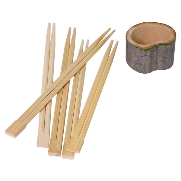 Quality Custom printed opp wrapped disposable bamboo chopsticks 18cm 21cm 23cm for sale