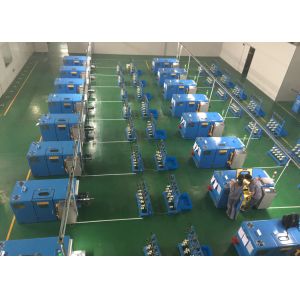 4000rpm Alloy Copper Wire Twisting Machine , S Lay Sky Blue Wire Stranding
