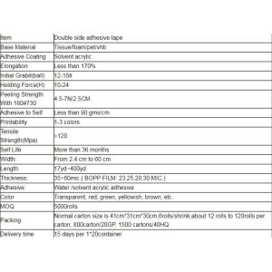 Buy cheap Factory direct sale cheap industrial strong double sided tape with carrier tissue or foam or pet or bopp bagease bagplas from wholesalers