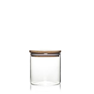 Buy cheap Food Storage Borosilicate Glass Candy Containers With Bamboo Cover from wholesalers