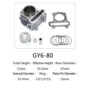 Buy cheap 47mm Bore Diameter Motorcycle Cylinder Kit Custom Casting For Honda Halma Series from wholesalers