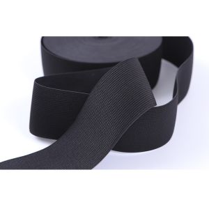 Buy cheap Large Stock Cheap 2 Inch Black Polyester Knitted Elastic For Garment from wholesalers
