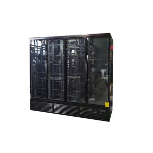 1700L 4 Door Vertical Refrigerator Bottom Mount R290 All Black