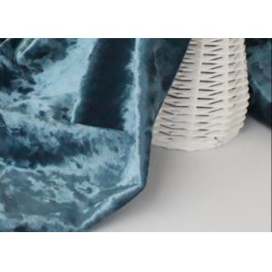 Crushed Polyester Velvet Fabric Windproof For Clothes