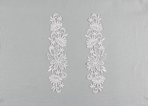 Buy cheap Floral Embroidery Dying Lace Fabric Guipure Venice Collar Appliques For Dresses from wholesalers